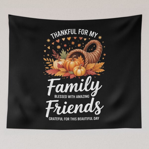 Item preview, Thankful Blessed Grateful Thanksgiving Family  designed and sold by sailorjessiArt.