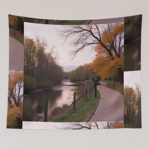 Item preview, river path in fall designed and sold by holylandzreiki.