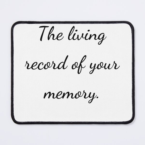 Item preview, "The living record of your memory." - handwriting black designed and sold by ariksworld.