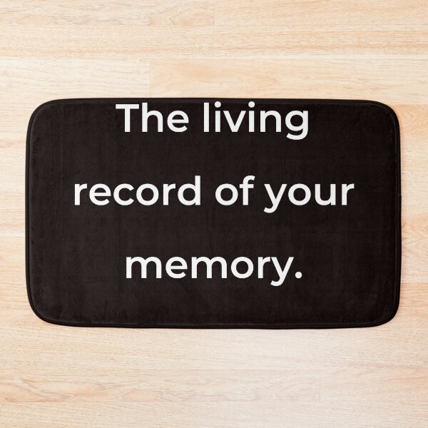 Item preview, "The living record of your memory." - print white designed and sold by ariksworld.
