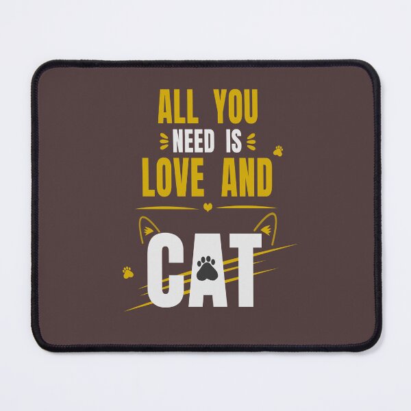 Item preview, All You Need Is Love And A Cat | Cat Lover Typography Design designed and sold by HeartAndArtShop.