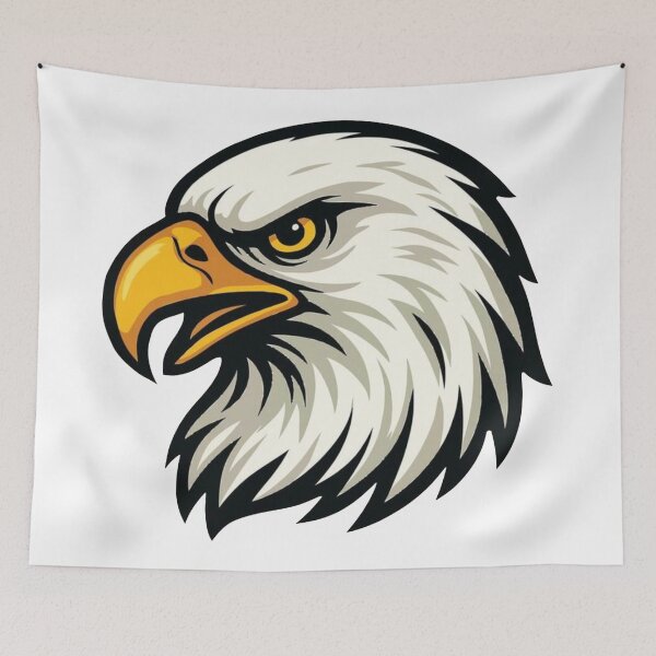 Item preview, Fierce Golden Eagle Head – American Mascot Design designed and sold by RAYBIL.