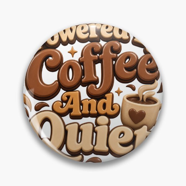 Item preview, Powered by Coffee and Quiet - Cozy Caffeine Quote designed and sold by GoverArt.