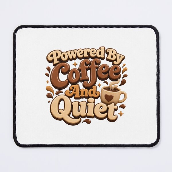 Item preview, Powered by Coffee and Quiet - Cozy Caffeine Quote designed and sold by GoverArt.