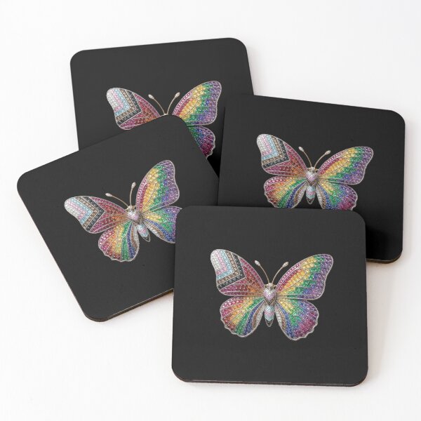 Item preview, Rainbow Pride Butterfly – LGBTQ+ Jewel Art designed and sold by RakyLaky.