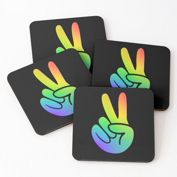 Item preview, Rainbow Peace Sign Hippie Hand  designed and sold by teeperfect.