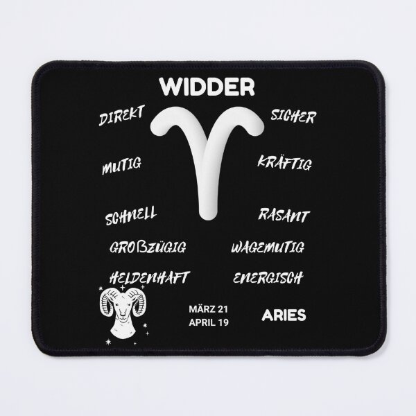 Item preview, Aries Zodiac Sign Astrology Symbol Widder Horoscope - DE (Dark Version) designed and sold by ZODIARA.