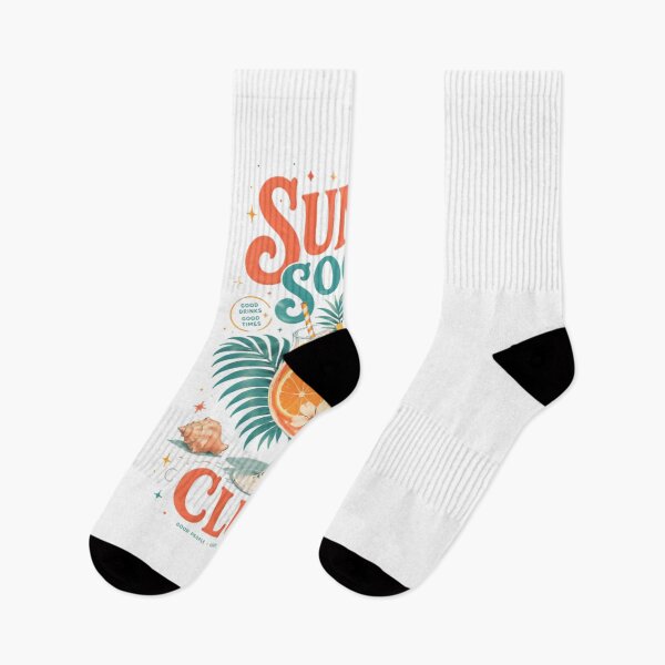 Item preview, Sunset Social Club Summer Cocktail Design designed and sold by Drofted.