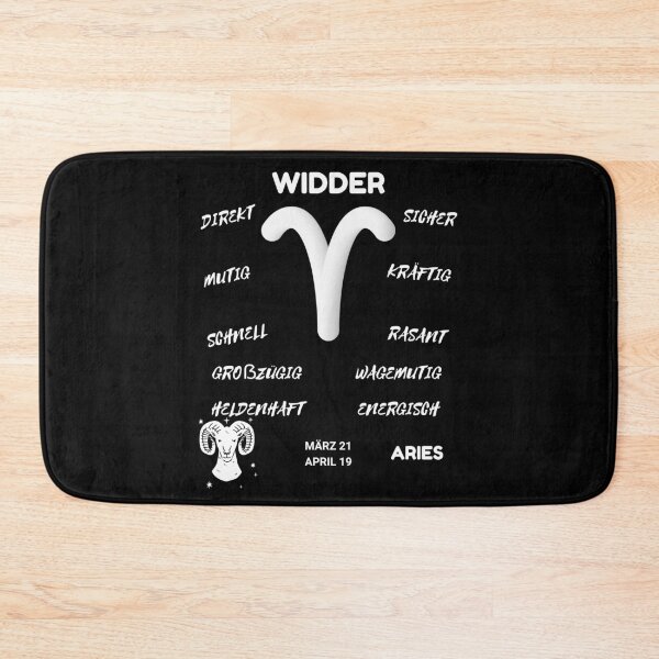 Item preview, Aries Zodiac Sign Astrology Symbol Widder Horoscope - DE (Dark Version) designed and sold by ZODIARA.