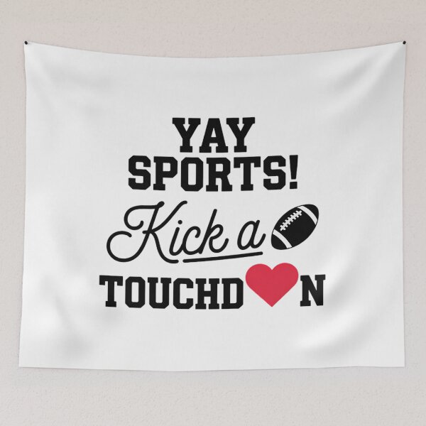 Item preview, Yay Sports Kick A Touchdown Super Football Bowl Heart designed and sold by SapfireStuArt.