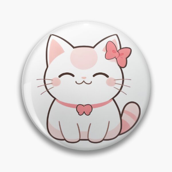 Item preview, Pink Bow Cat — Sweet Kawaii Cat Sticker designed and sold by tommysworks.