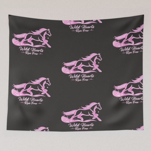 Item preview, Wild Hearts Run Free – Pink Neon Horse Aesthetic Design designed and sold by EdgeSphere.