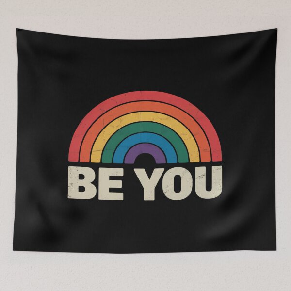 Item preview, LGBTQ Be You Gay Pride LGBT Ally Rainbow Flag  designed and sold by sailorjessiArt.