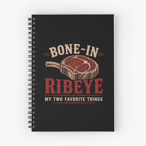 Item preview, Bone-In Ribeye My Two Favorite Things | Vintage Butcher Shop Steak Design designed and sold by Lina Caro.
