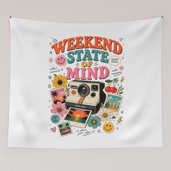 Item preview, Weekend State Of Mind Vintage Camera Design designed and sold by Drofted.