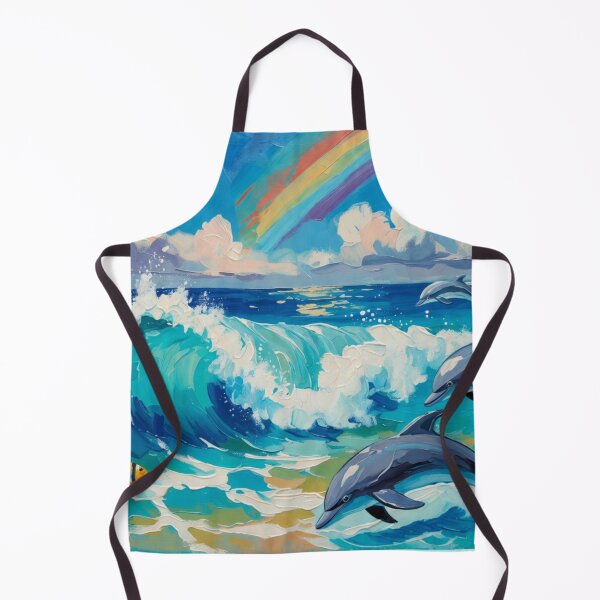 Item preview, Joyful Vibrant Ocean with Dolphins Playing – Happy Turquoise Wave Canvas Print designed and sold by Nexus Space.