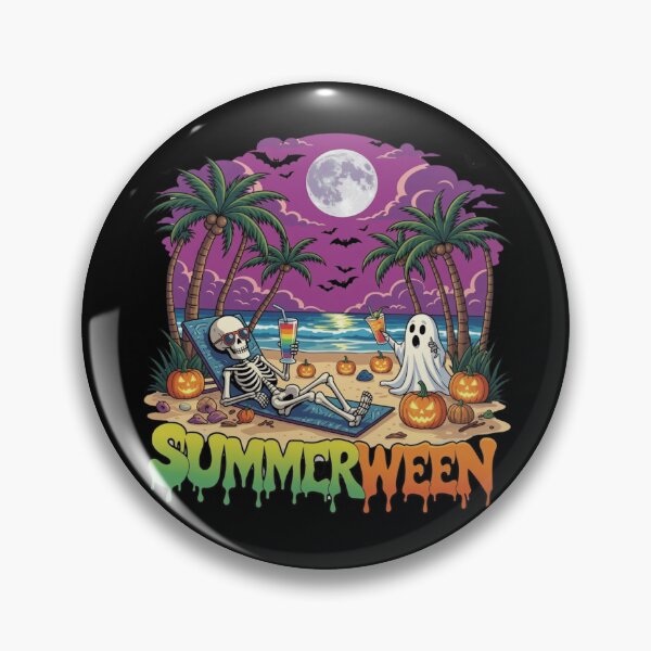 Item preview, Summerween Tropical Beach Halloween Skeleton and Ghost Party designed and sold by haitrieuic96.