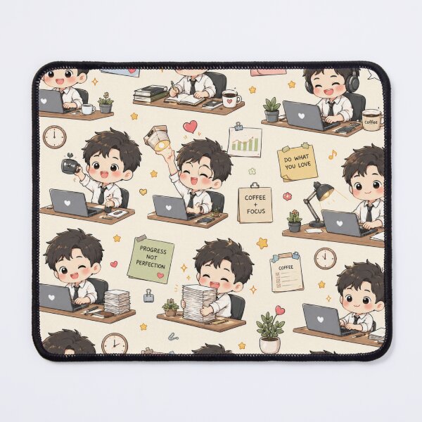 Item preview, Happy Office Worker Pattern designed and sold by 0606PM.