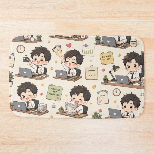 Item preview, Happy Office Worker Pattern designed and sold by 0606PM.