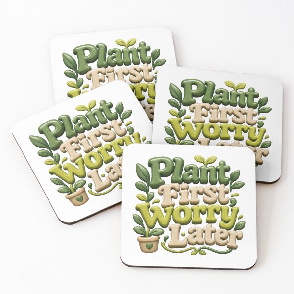 Item preview, Plant First Worry Later - Gardening Lover Quote designed and sold by GoverArt.
