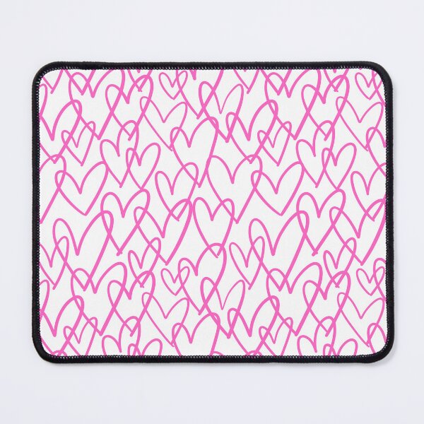 Item preview, Pink Hand Drawn Hearts Cute Line Art Pattern designed and sold by Zaya_art.