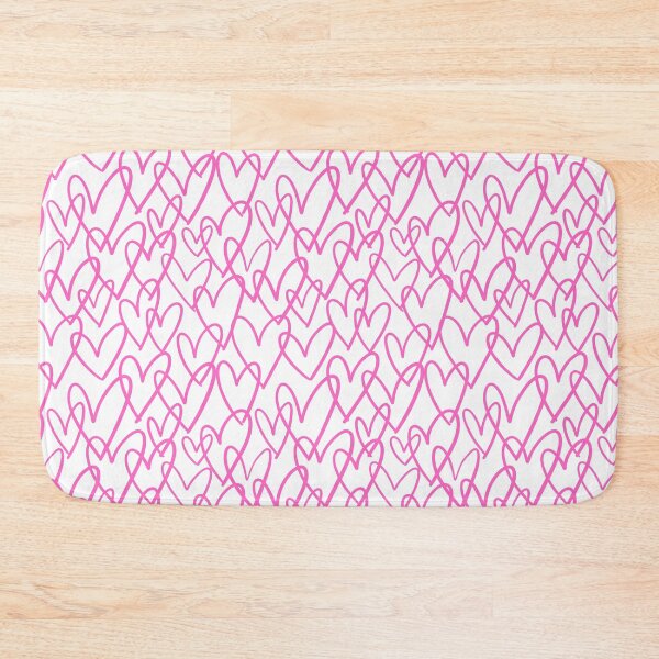 Item preview, Pink Hand Drawn Hearts Cute Line Art Pattern designed and sold by Zaya_art.