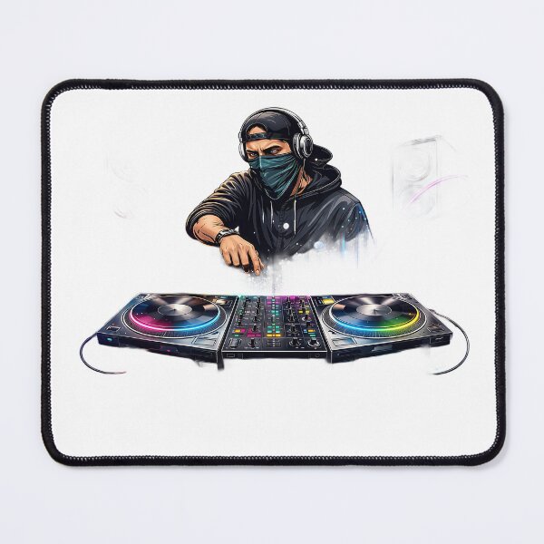 Item preview, Masked DJ in Neon Beats – Urban Mix Master designed and sold by Artisan Finds Online.