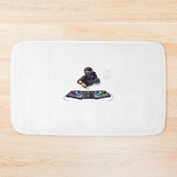 Item preview, Masked DJ in Neon Beats – Urban Mix Master designed and sold by Artisan Finds Online.