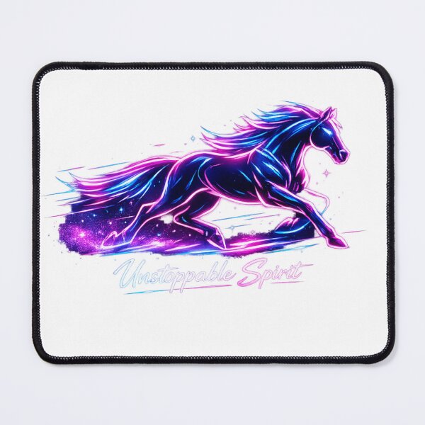 Item preview, Unstoppable Spirit – Electric Neon Horse Artwork designed and sold by EdgeSphere.