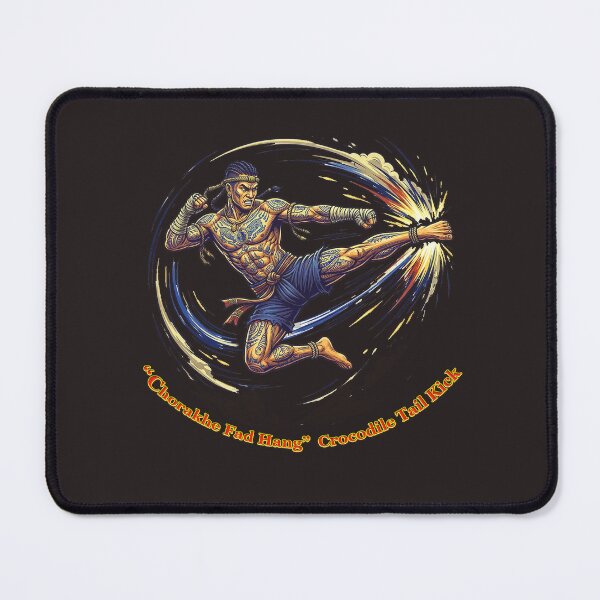 Item preview, Ancient Muay Boran Warrior - Chorakhe Fad Hang Crocodile Tail Kick Vector Art designed and sold by Ponsak.