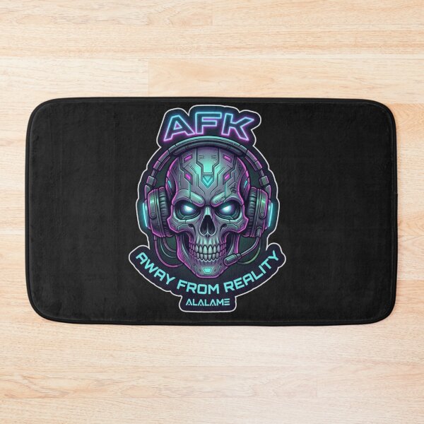 Item preview, AFK Away From Reality - Funny Cyberpunk Gamer Skull Sticker designed and sold by alalame.