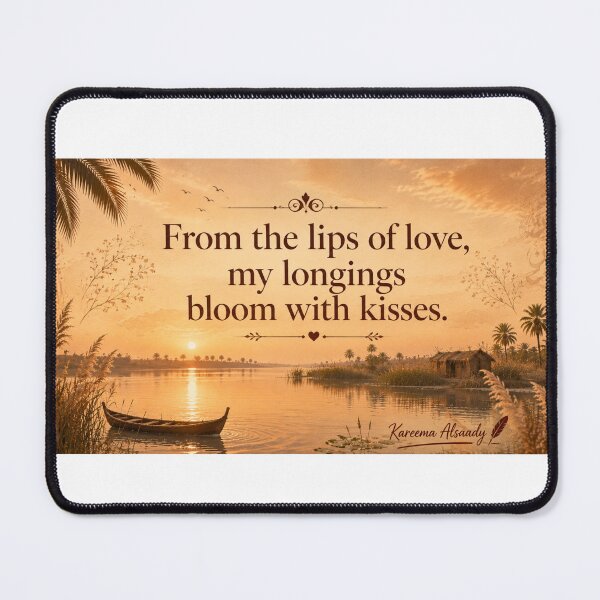 Item preview, From the Lips of Love | Original Arabic Poetry by Kareema Alsaady designed and sold by LumivaraGallery.