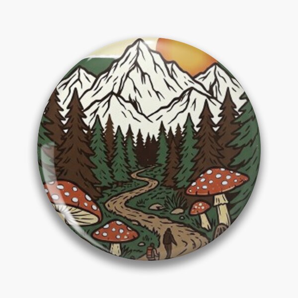 Item preview, Lost in the Right Direction Vintage Hiking Mushroom Forest Retro Design designed and sold by CreativeNest Prints.