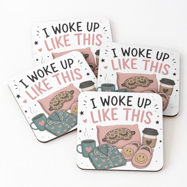 Item preview, I Woke Up Like This - Cute Pajamas and Coffee Morning Routine designed and sold by haitrieuic96.