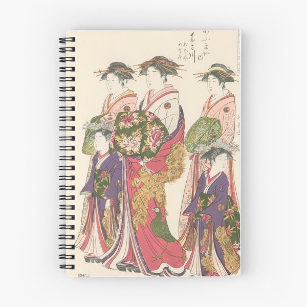 Item preview, Oiran Takigawa Kimono Fashion - Torii Kiyonaga Ukiyo-e designed and sold by vekotpu.