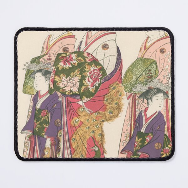 Item preview, Oiran Takigawa Kimono Fashion - Torii Kiyonaga Ukiyo-e designed and sold by vekotpu.