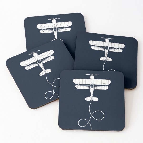 Item preview, Vintage Biplane Loop Poster designed and sold by VibePrints101.