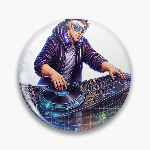Item preview, Futuristic DJ in a Neon Matrix designed and sold by Artisan Finds Online.