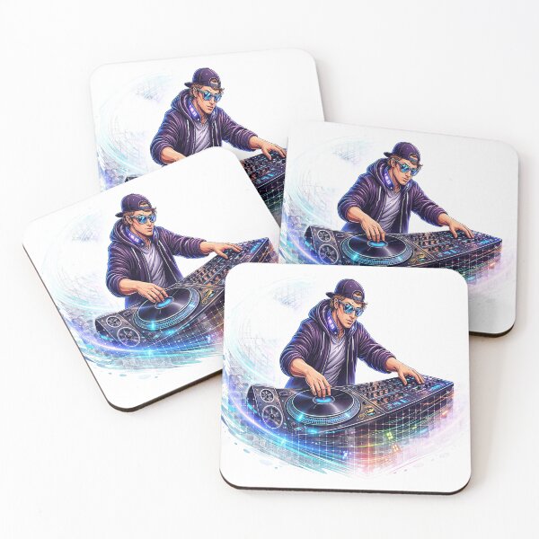 Item preview, Futuristic DJ in a Neon Matrix designed and sold by Artisan Finds Online.
