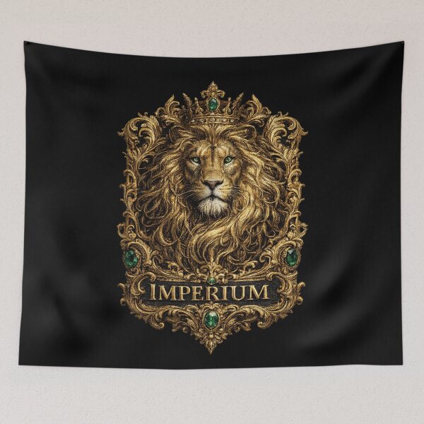Item preview, IMPERIUM Golden Lion Embroidery | Luxury Baroque Royal King Aesthetic designed and sold by Emoji Emblems.