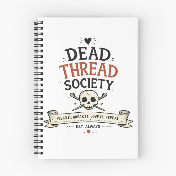 Item preview, Dead Thread Society Vintage Punk Skull Logo | Naive Doodle Streetwear Graphic designed and sold by Kevin Shearer.