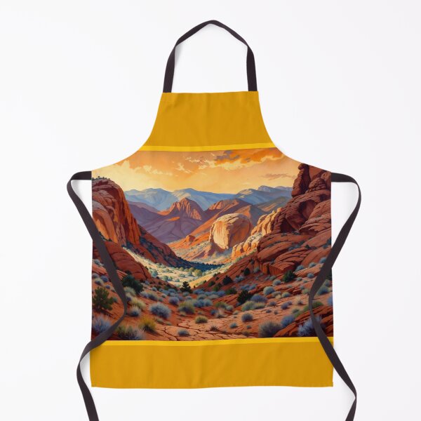 Item preview, Vibrant Golden Hour Desert Canyon – Majestic Red Rock Landscape Canvas Print designed and sold by Nexus Space.