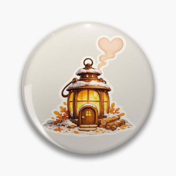 Item preview, Cozy Lantern Cottage | Whimsical Fairy House Cottagecore Autumn Illustration designed and sold by Iras-Art-Corner.