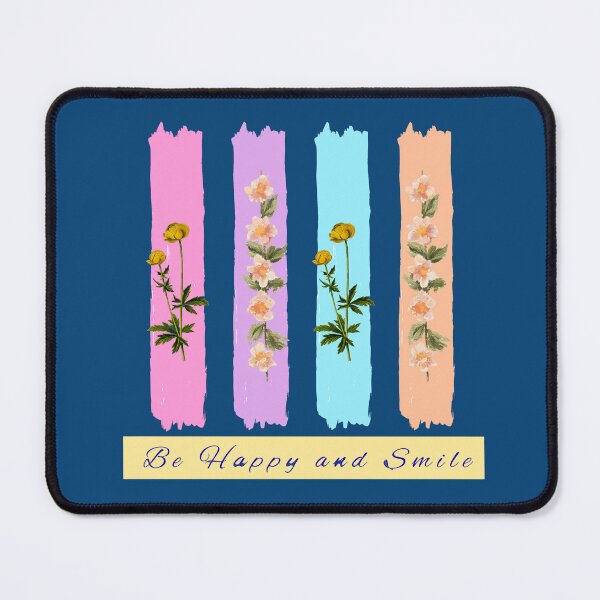 Item preview, Be Happy and Smile Pastel Floral Graphic designed and sold by SeJaa.