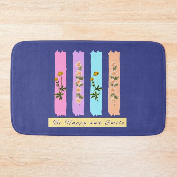 Item preview, Be Happy and Smile Pastel Floral Graphic designed and sold by SeJaa.