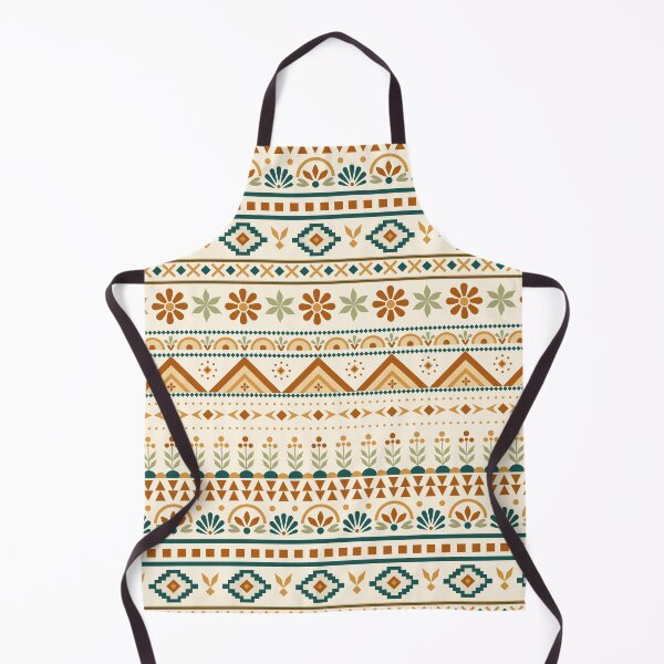 Item preview, Bohemian Tribal Floral Border Pattern in Earth Tones designed and sold by WanwisaChuenlom.