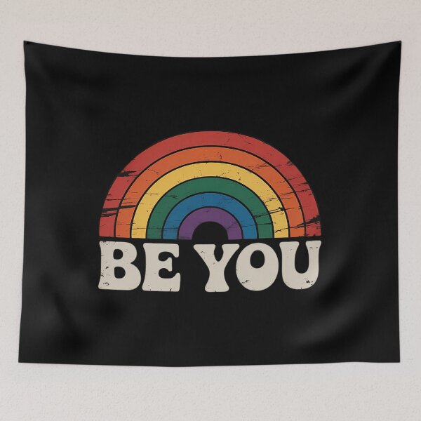 Item preview, LGBTQ Be You Gay Pride LGBT Ally Rainbow Flag designed and sold by SapfireStuArt.