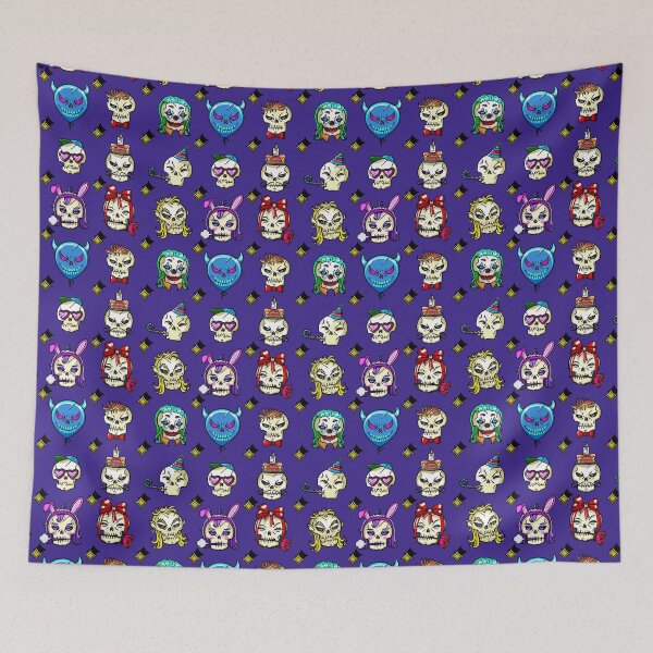 Item preview, Skulltastic - 9 Shades of skull_Purple designed and sold by MadrasArtDesign.