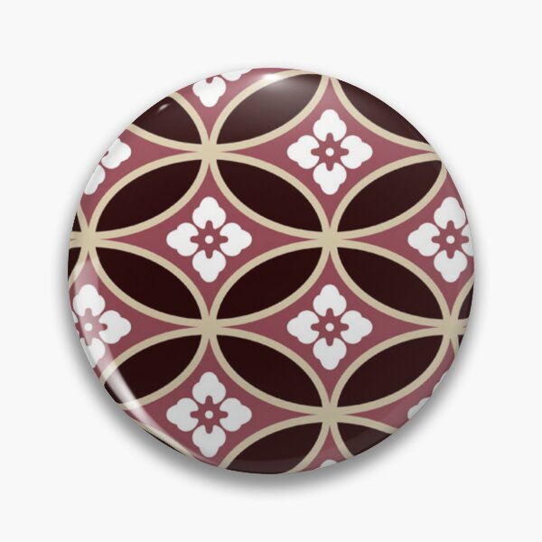 Item preview, Japanese Shippo Hanabishi Pattern - Burgundy and Gold designed and sold by vekotpu.