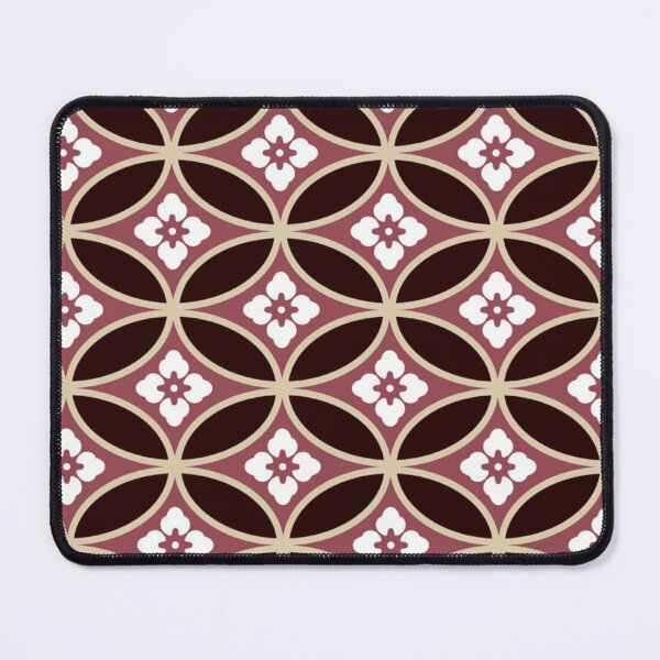 Item preview, Japanese Shippo Hanabishi Pattern - Burgundy and Gold designed and sold by vekotpu.